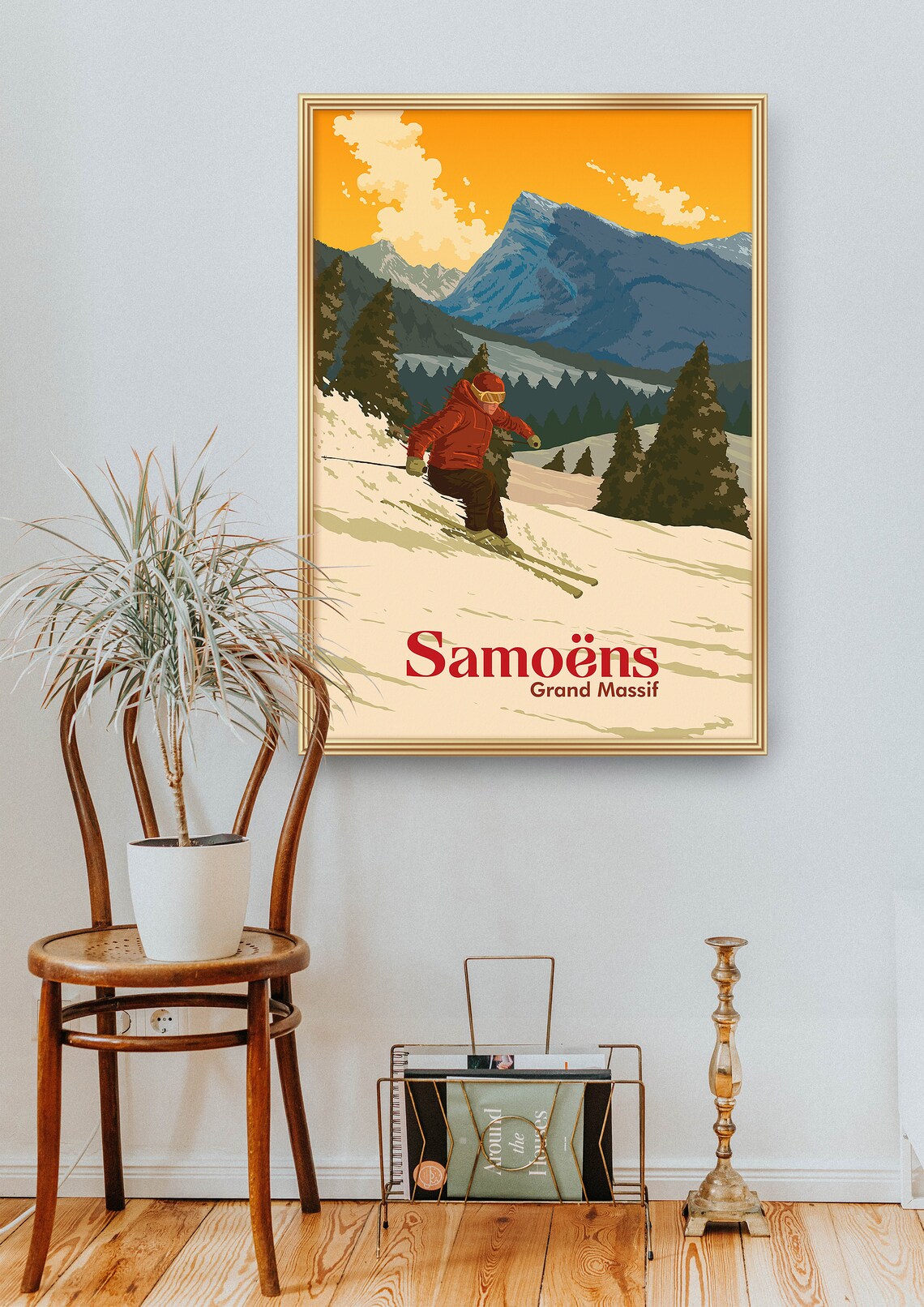 Samoens Ski Resort Poster, Grand Massif Vintage Travel - Image 2