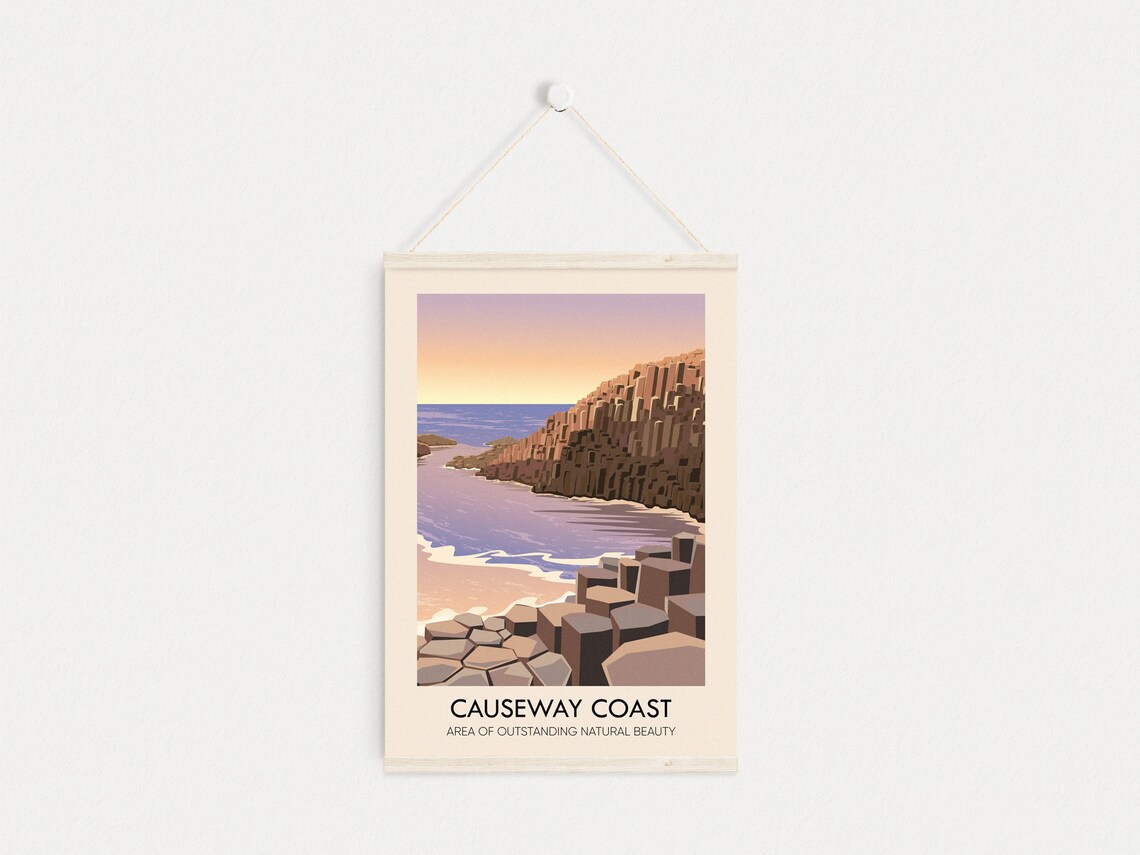 Causeway Coast Vintage Travel Poster, County Antrim - Image 4