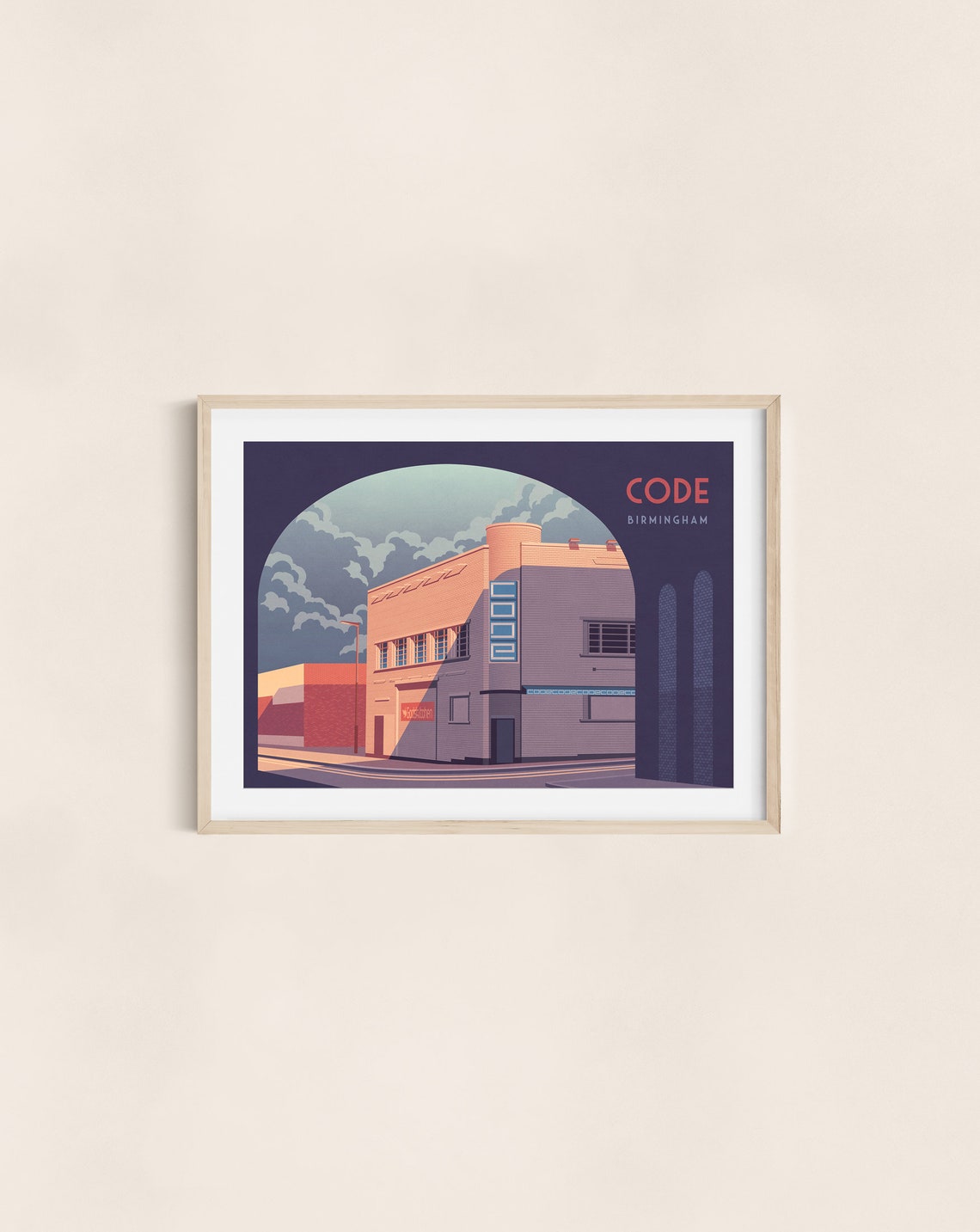 Code Birmingham Nightclub Building Digbeth Rave Venue Travel Poster - Image 2