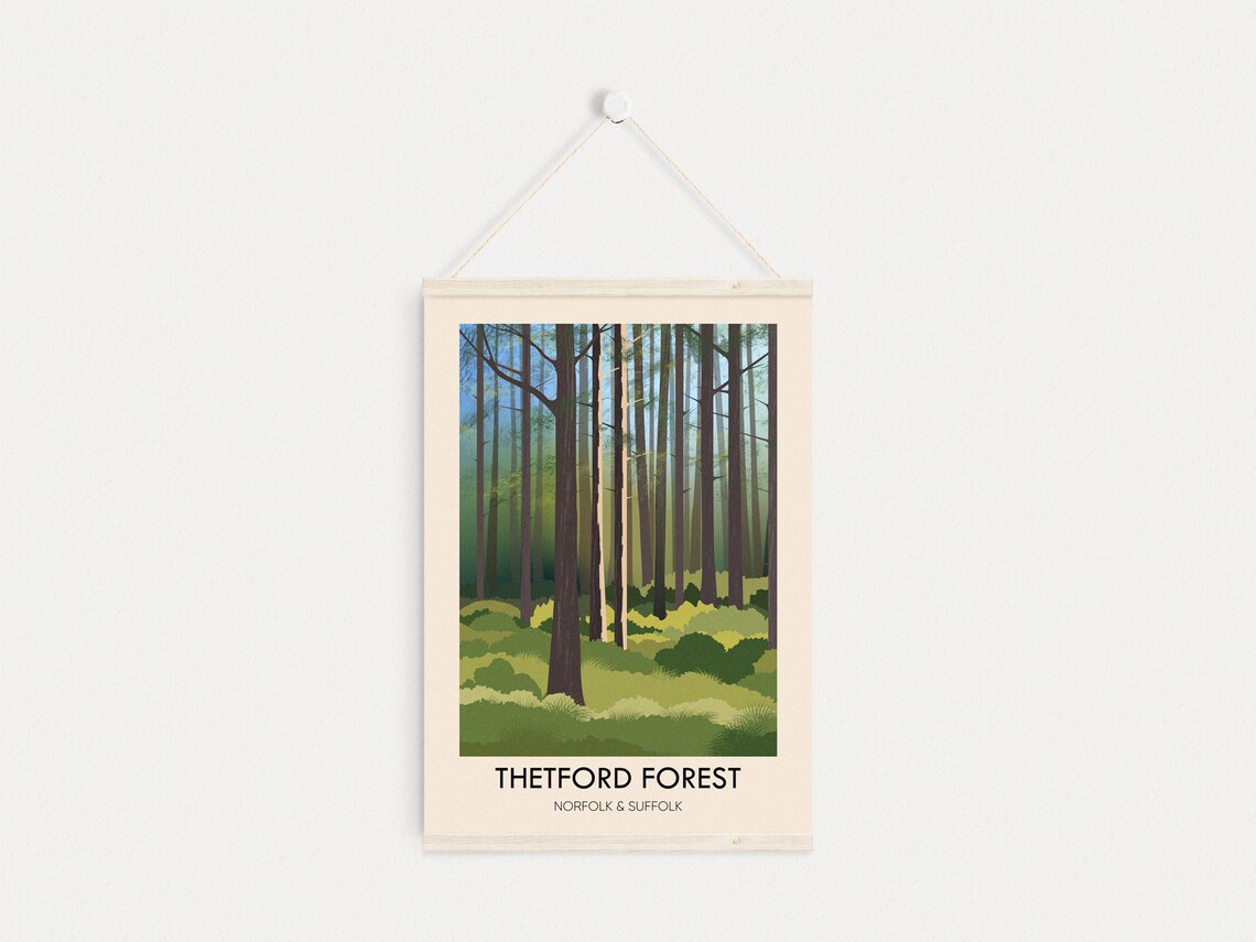 Thetford Forest Vintage Travel Poster, East Anglia - Image 4
