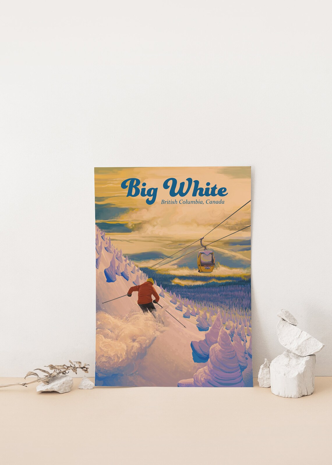 Big White Ski Resort, British Columbia Travel Poster - Image 4