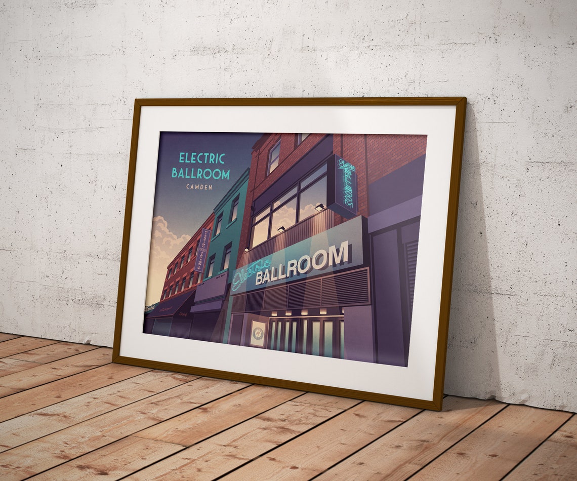 Electric Ballroom Camden London Glowing Neon Venue Facade Poster - Image 3