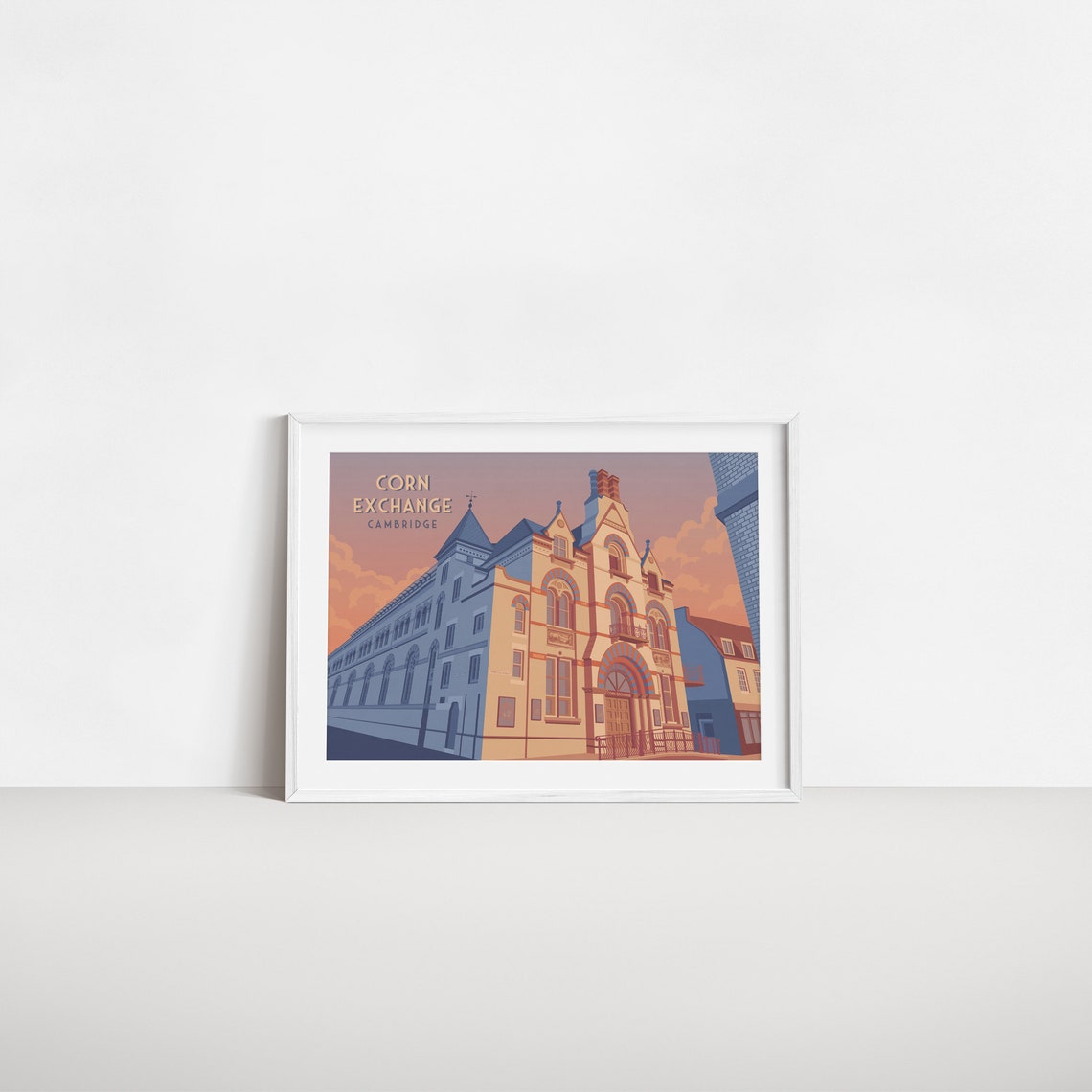 Corn Exchange Cambridge Music Venue Architecture Vintage Travel Poster - Image 2