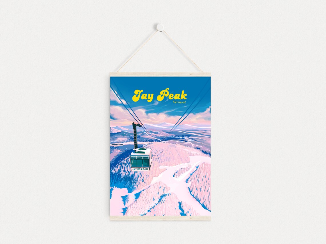 Jay Peak Ski Resort Vintage Travel Poster - Image 4