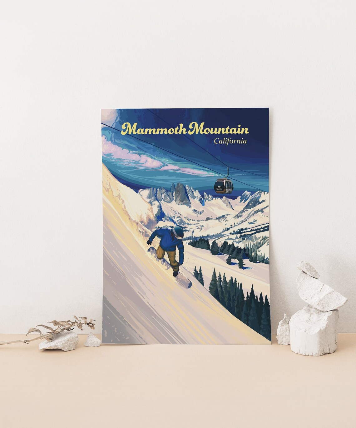 Mammoth Mountain Vintage California Travel Poster - Image 4