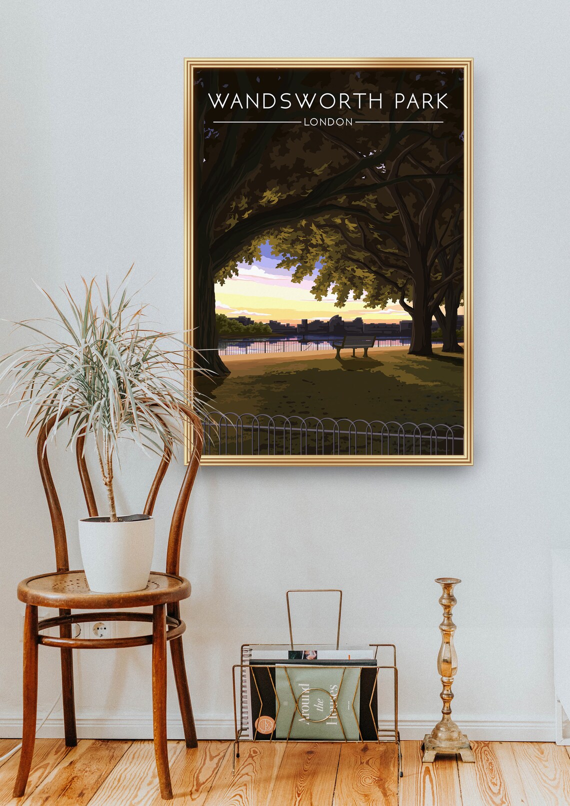 Wandsworth Park Travel Poster, South West London - Image 2