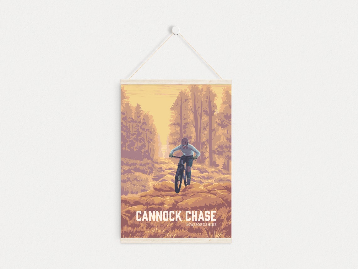 Cannock Chase Staffordshire Mountain Biking Rocky Trail MTB Poster - Image 4