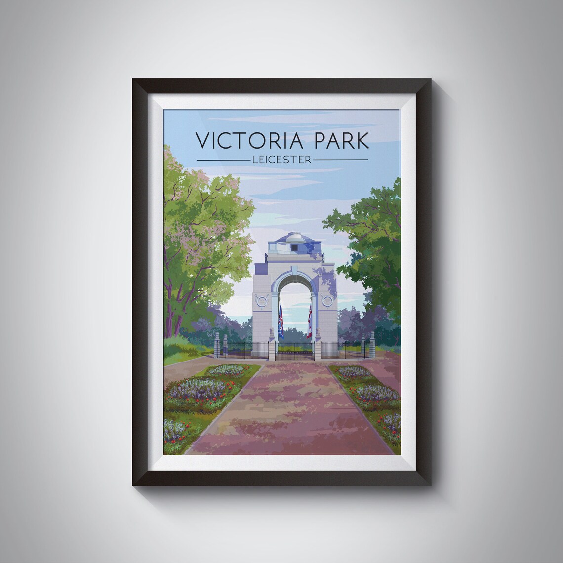 Victoria Park Leicester Vintage Travel Poster Print