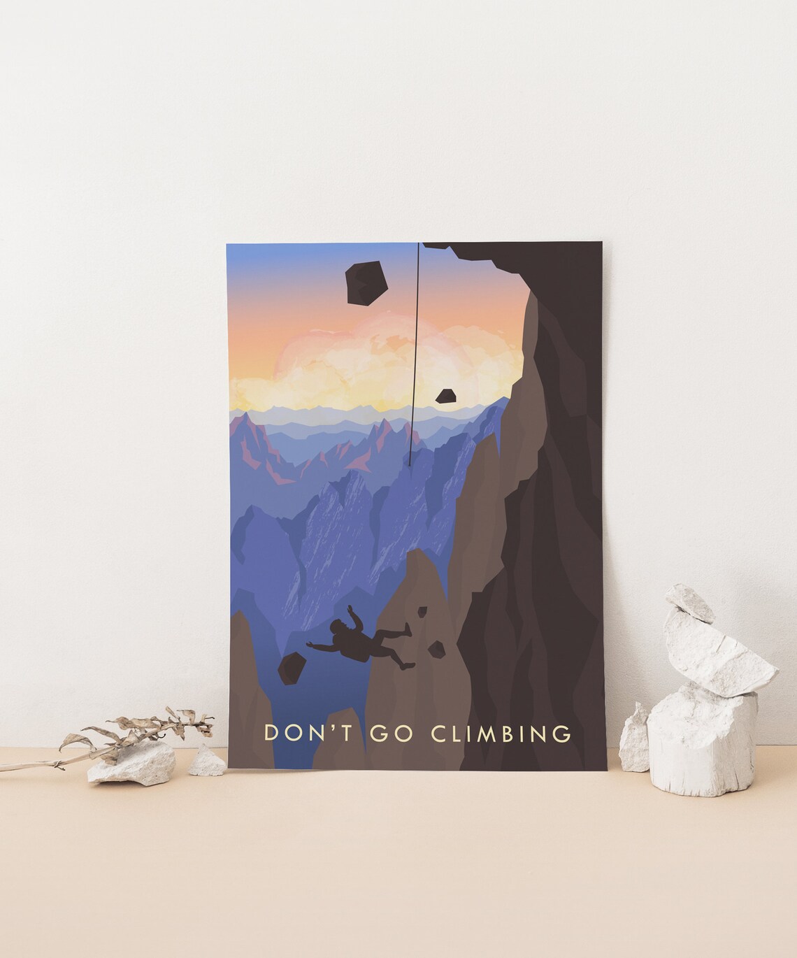 Dont Go Climbing Vintage Travel Poster, Adventure Art Print - Image 4