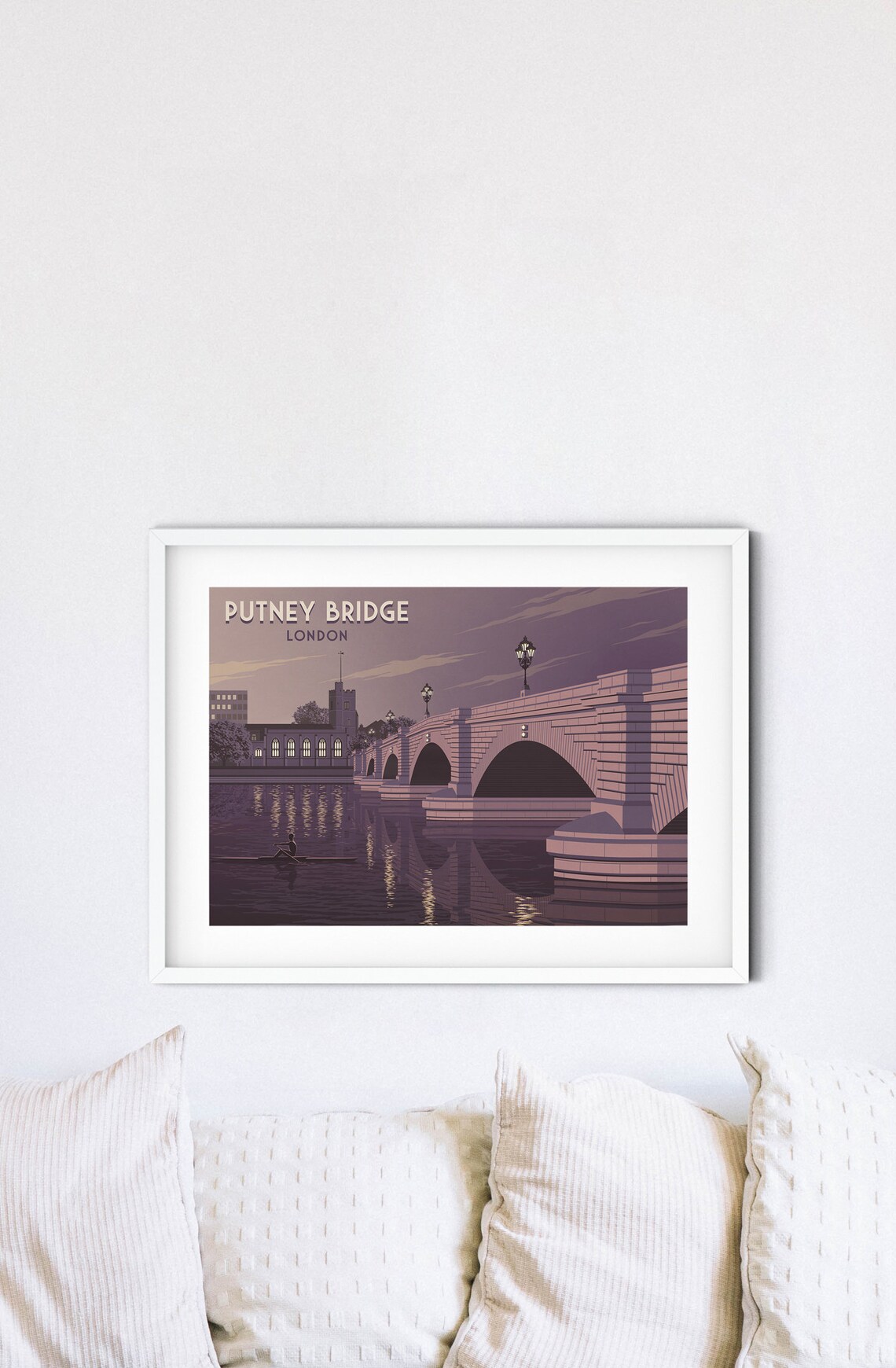 Putney Bridge London Travel Poster, River Thames - Image 4