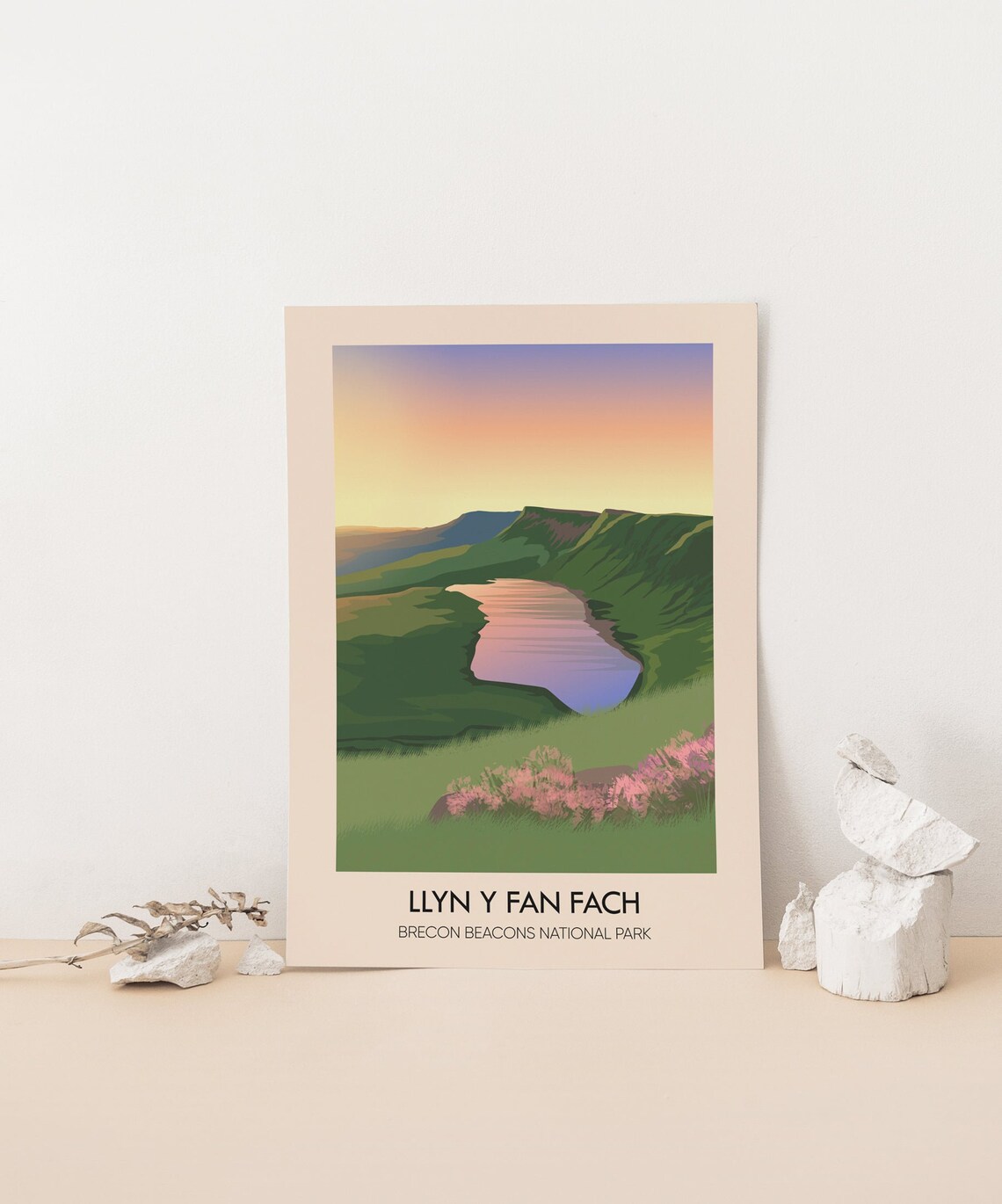 Llyn Y Fan Fach Travel Poster, Brecon Beacons Wales - Image 4