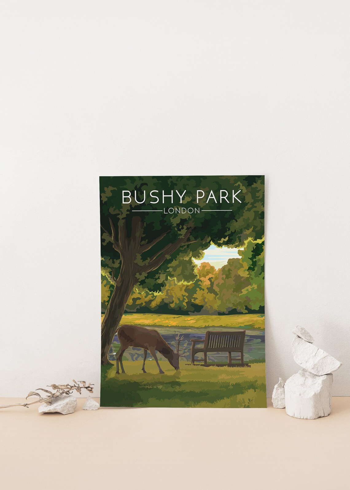 Bushy Park London Travel Poster, Royal Parks - Image 4