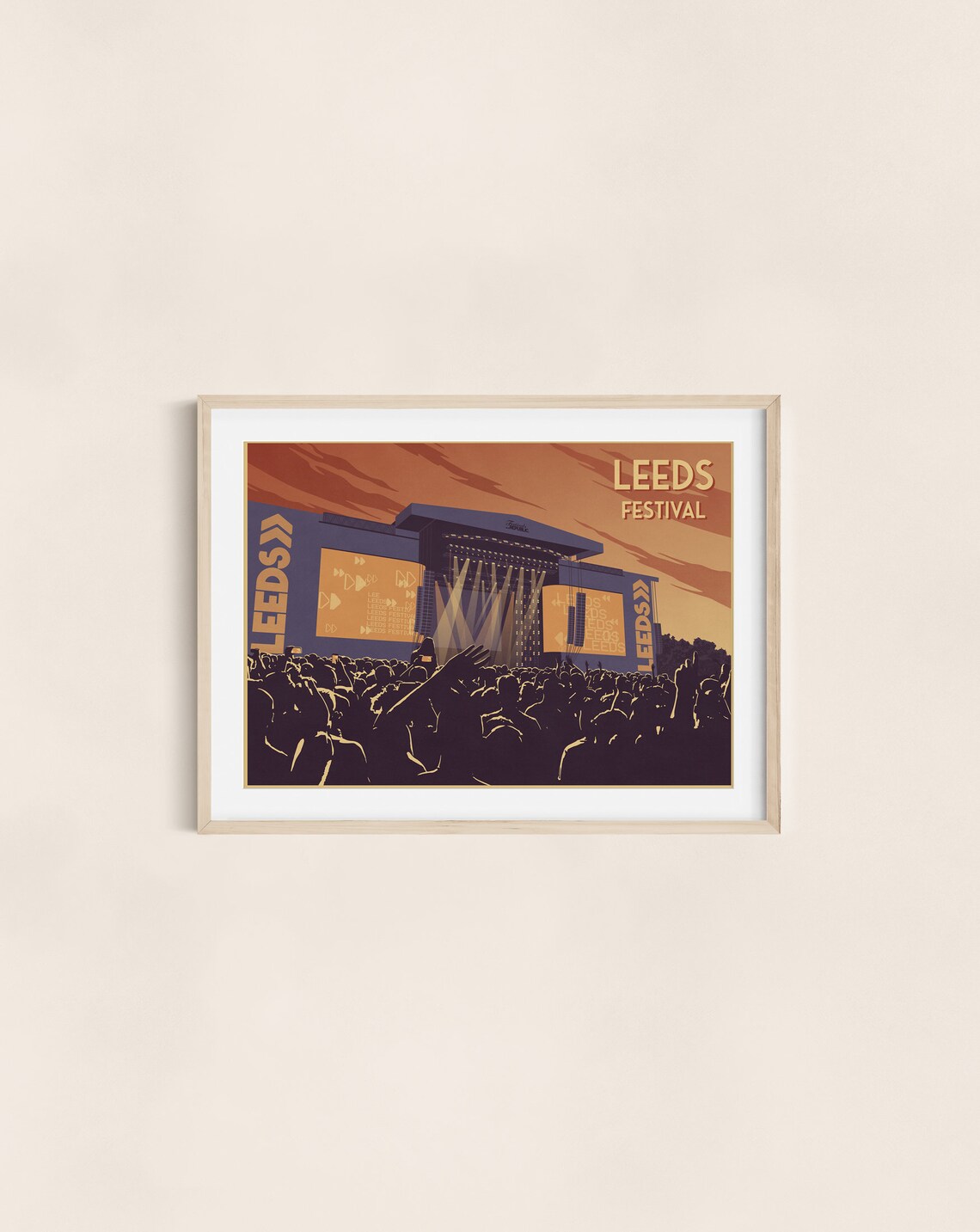 Leeds Festival Poster Print, Music Festival Art Deco - Image 3