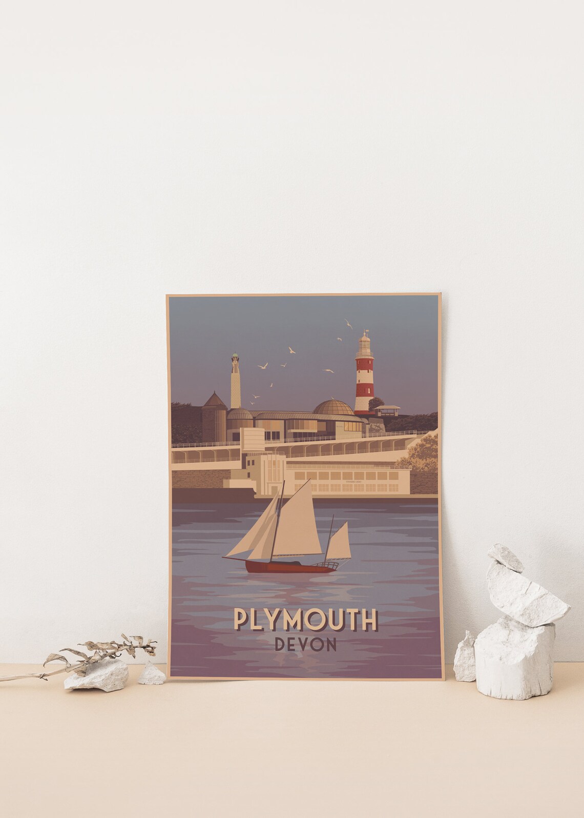 Plymouth Vintage Travel Poster, Devon Seaside Print - Image 4