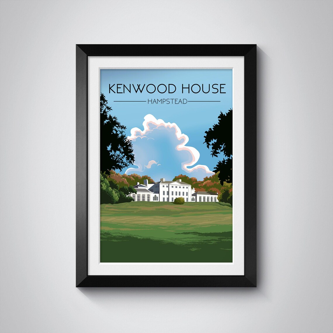 Kenwood House London Travel Poster, Hampstead Heath