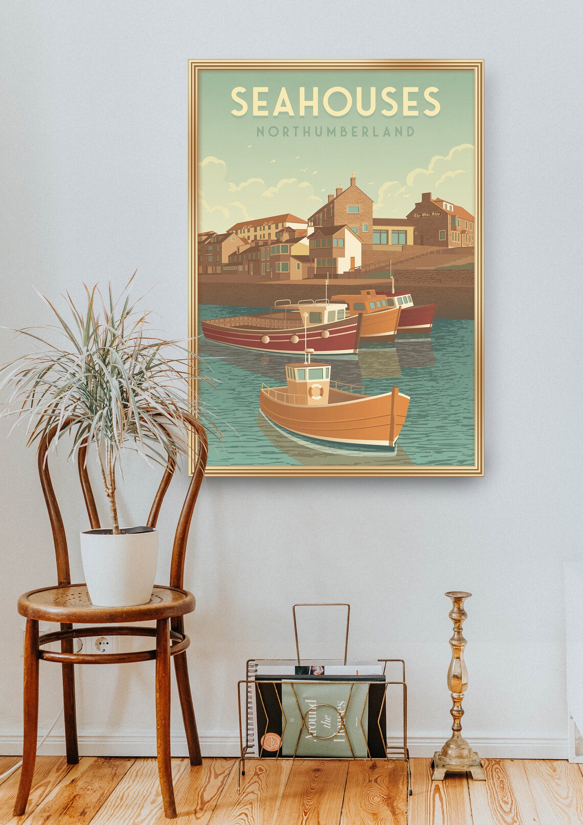 Seahouses Vintage Travel Poster, Northumberland Coast - Image 2
