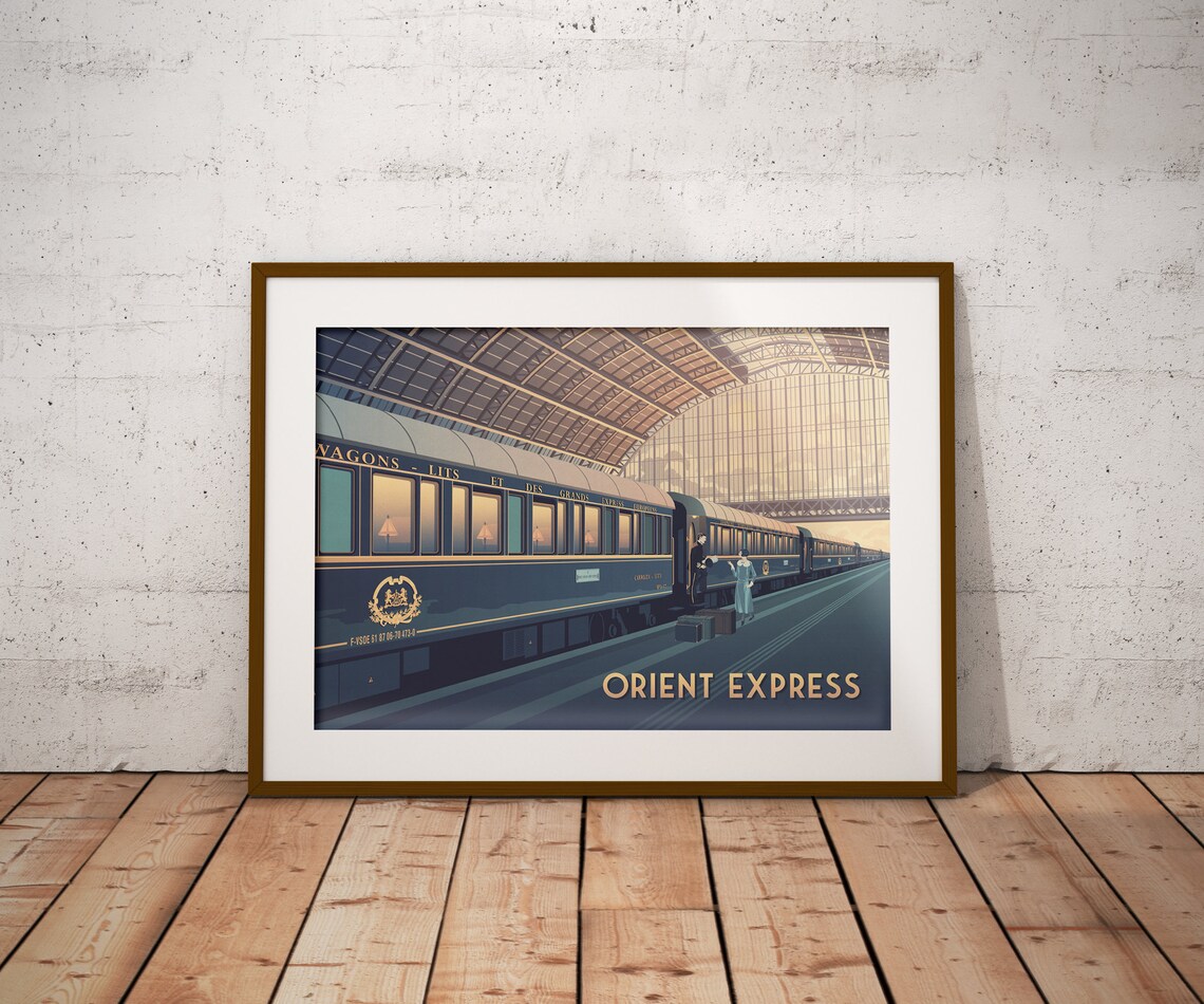 Orient Express Vintage Travel Poster, Railway Art Print - Image 4