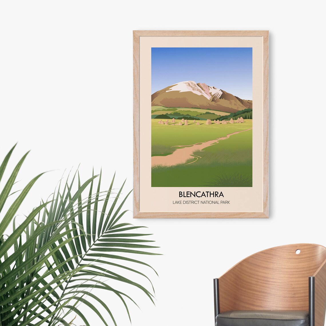 Blencathra Vintage Travel Poster, Lake District - Image 3