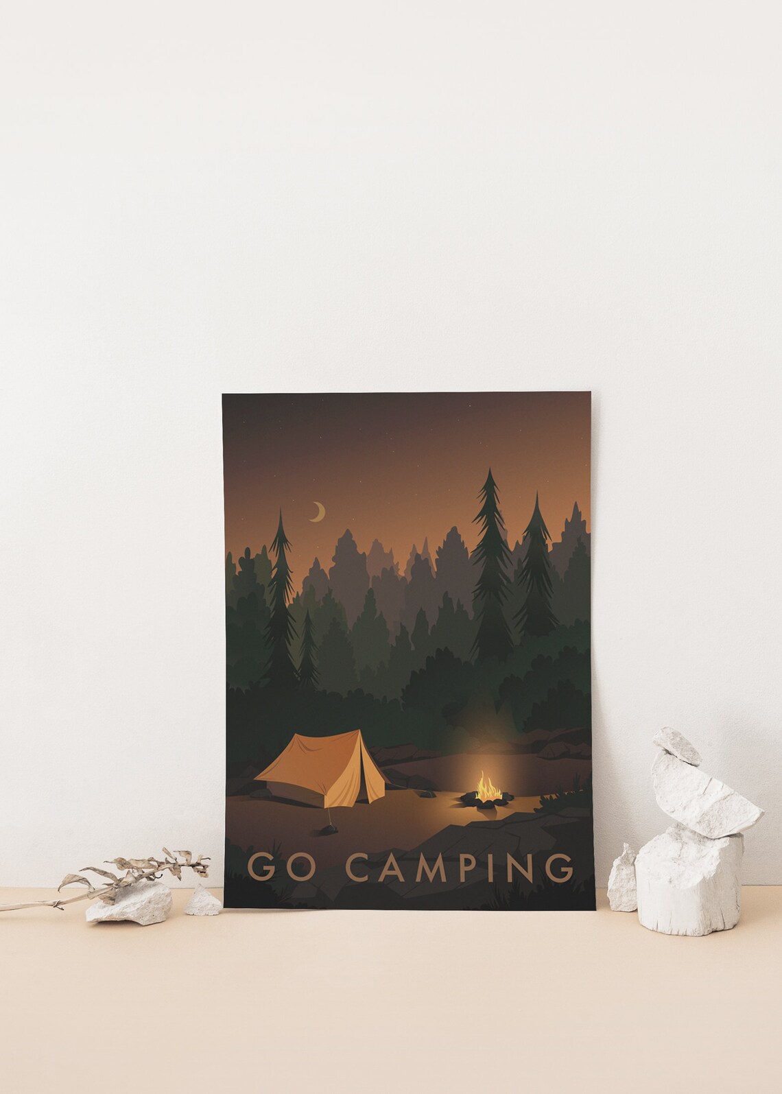 Go Camping Vintage Travel Poster, Outdoor Adventure - Image 4