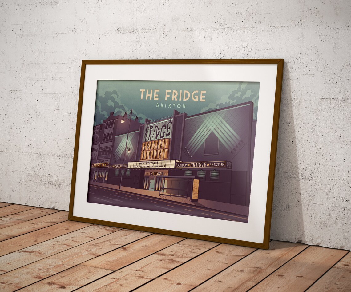The Fridge Brixton London Travel Poster, Electric - Image 3