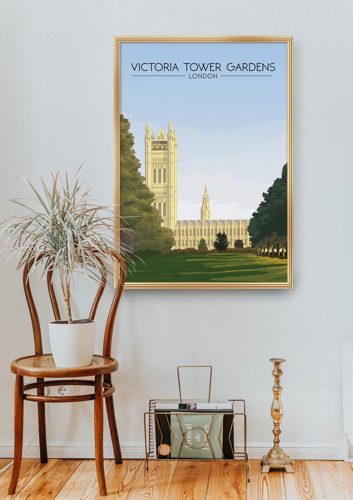 Victoria Tower Gardens London Westminster Palace View Poster - Image 2