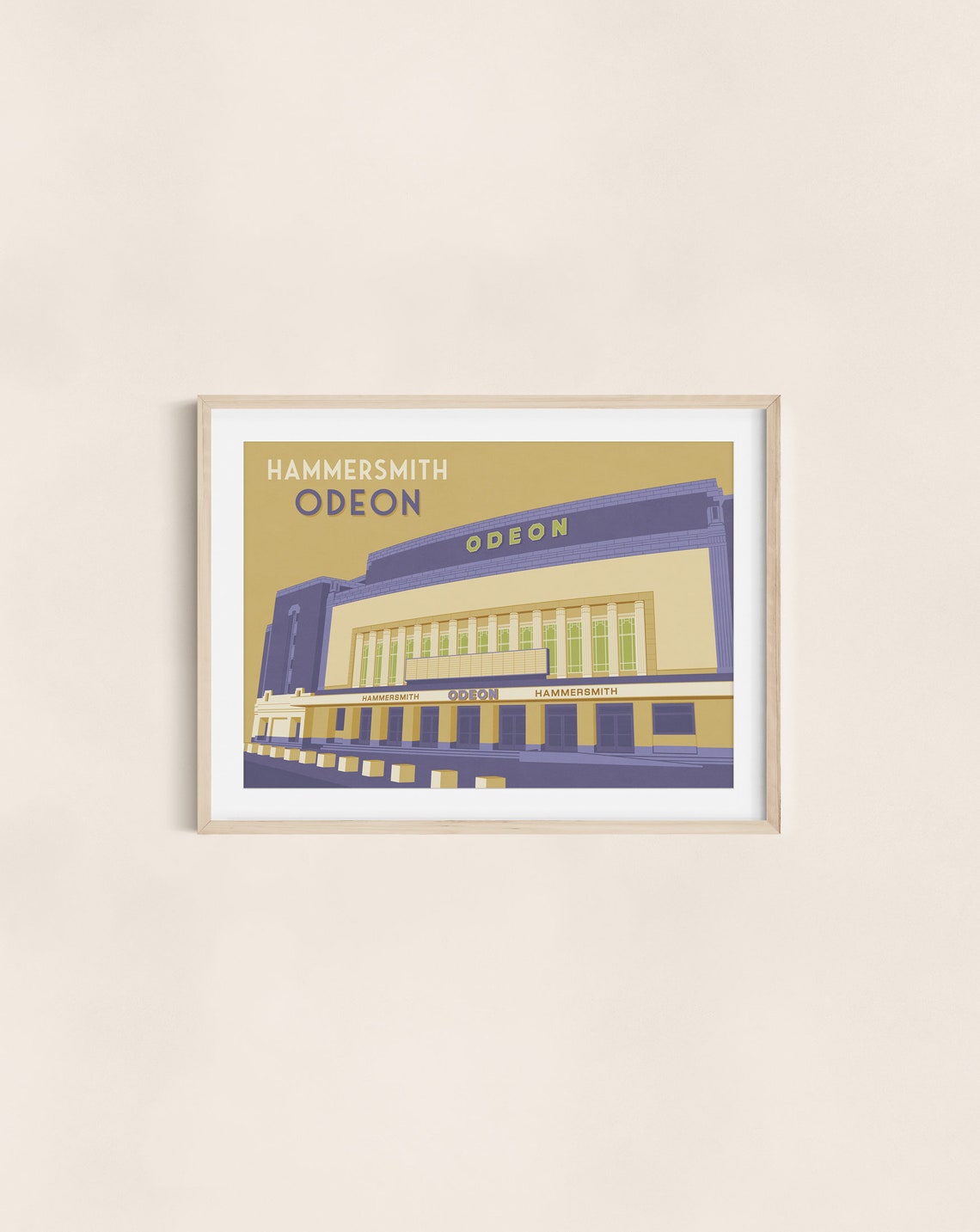 Hammersmith Odeon London Art Deco Theatre Facade Music Poster - Image 3