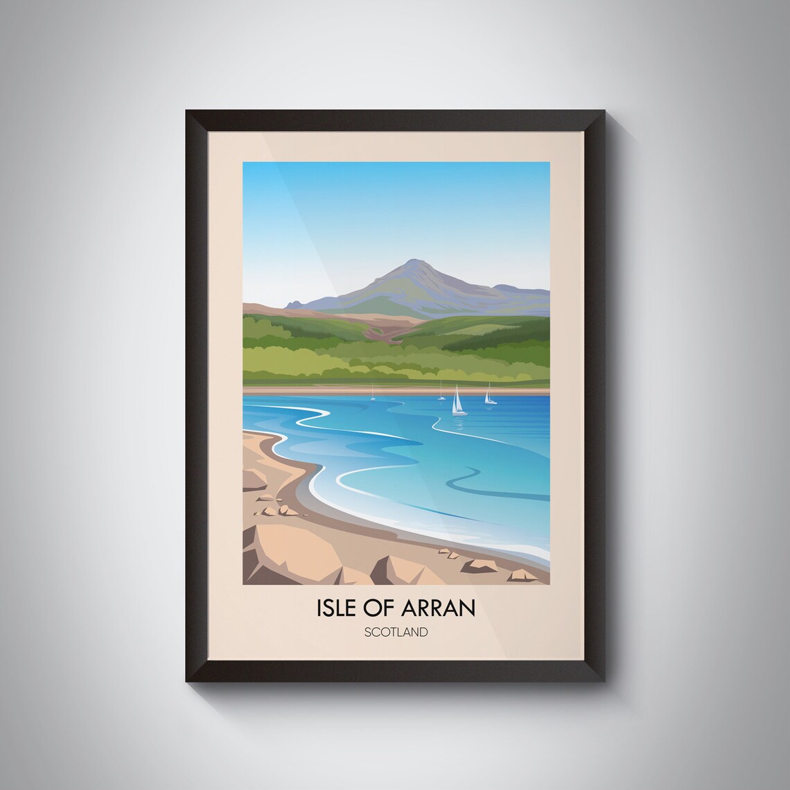 Isle Of Arran Vintage Travel Poster, Scotland