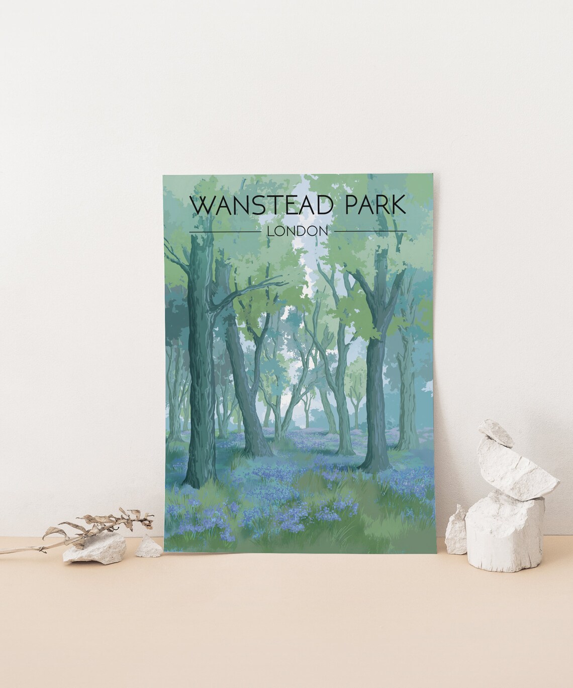 Wanstead Park London Vintage Travel Poster - Image 4