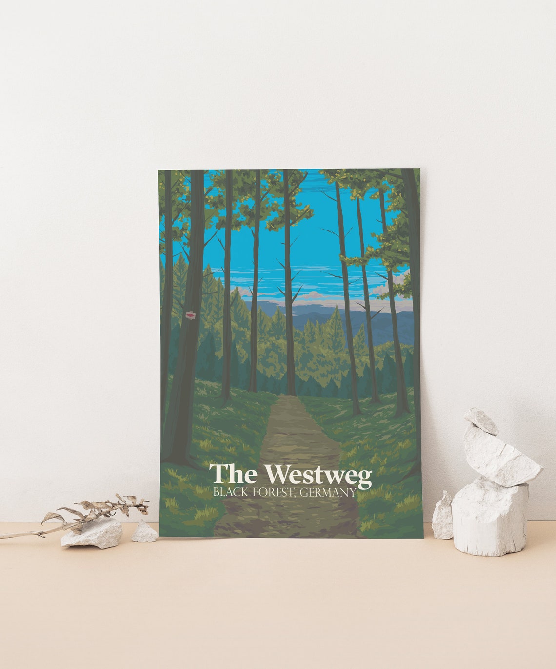 Westweg Hiking Trail Black Forest Germany Vintage Travel Poster - Image 4