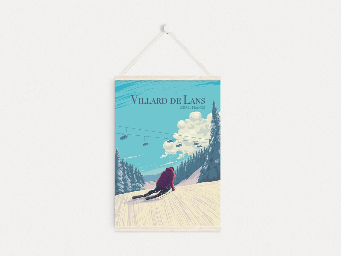 Villard De Lans Vintage Travel Poster, French Alps - Image 4