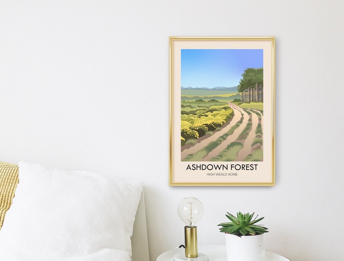 Ashdown Forest, East Sussex Vintage Travel Poster - Image 3
