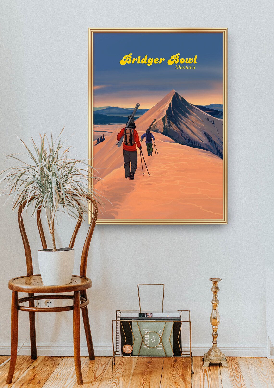 Bridger Bowl Vintage Ski Resort Travel Poster - Image 2
