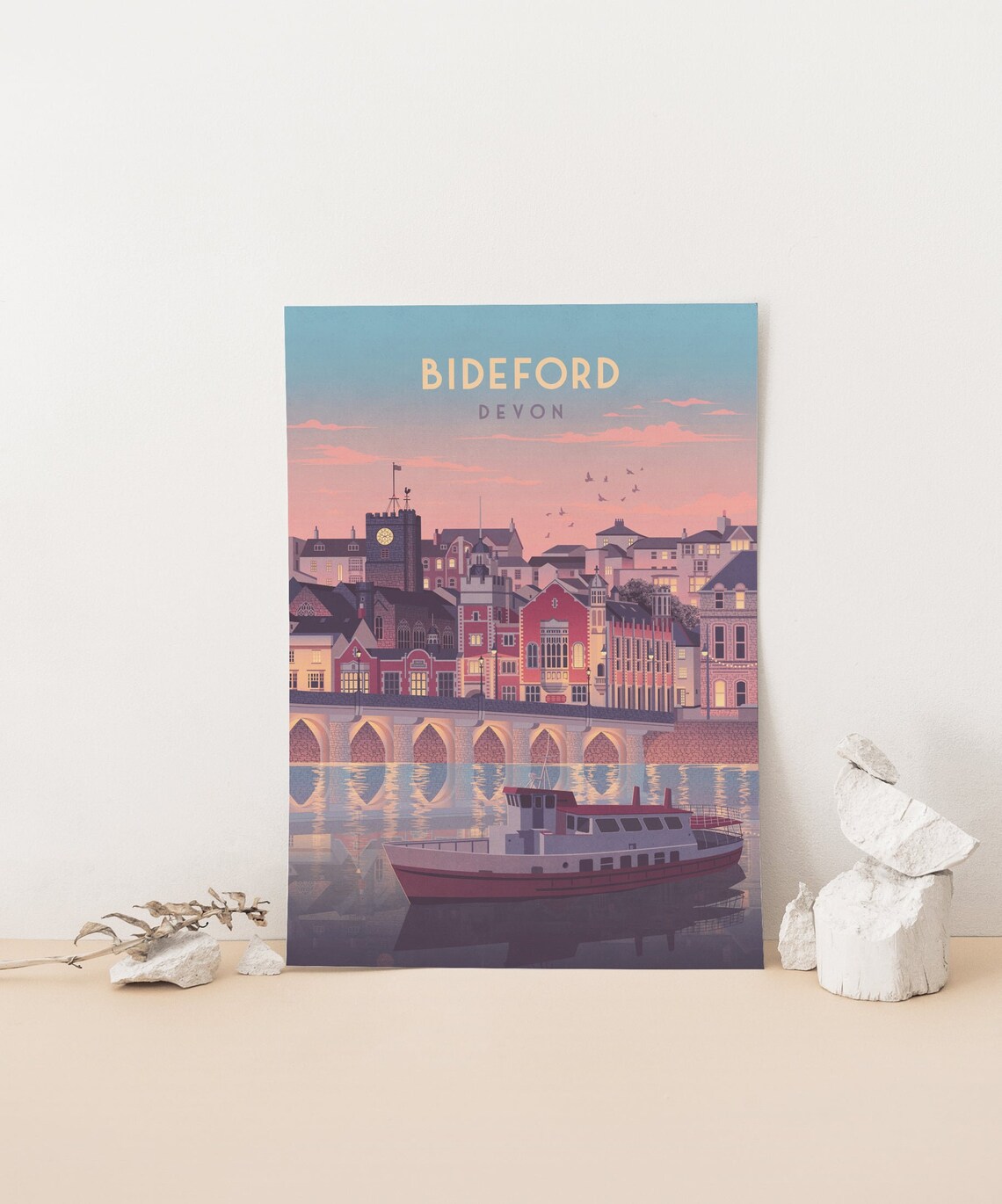 Bideford Devon Seaside Travel Poster, North Devon - Image 4