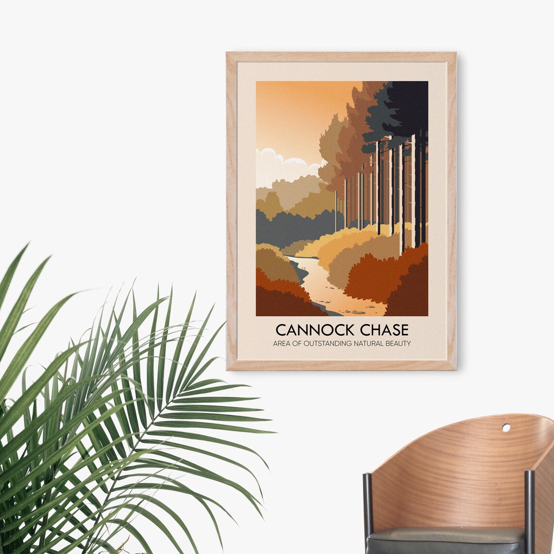 Cannock Chase AONB Vintage Travel Poster - Image 3