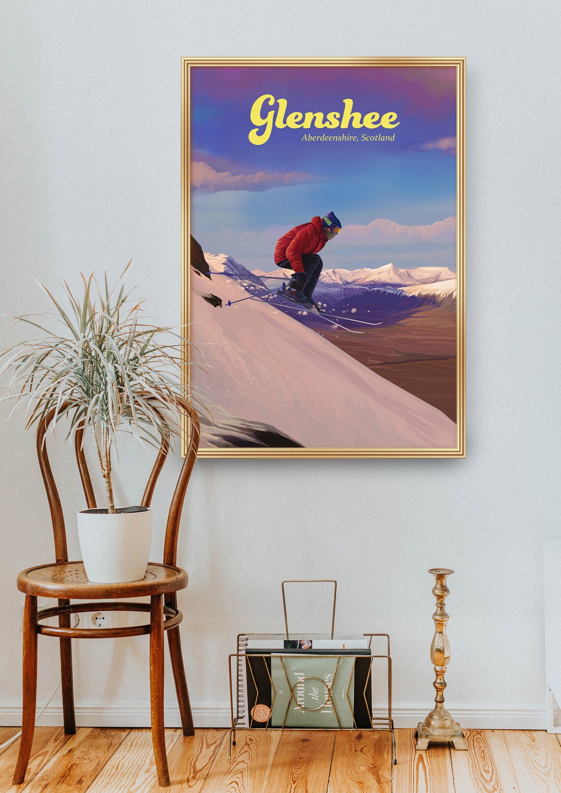 Glenshee Scotland Travel Poster, Scottish Highlands - Image 2