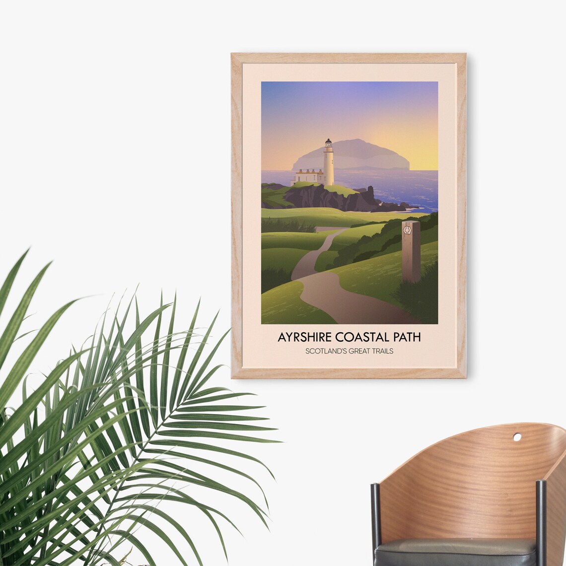 Ayrshire Coastal Path Travel Poster, Scotland Trail - Image 3