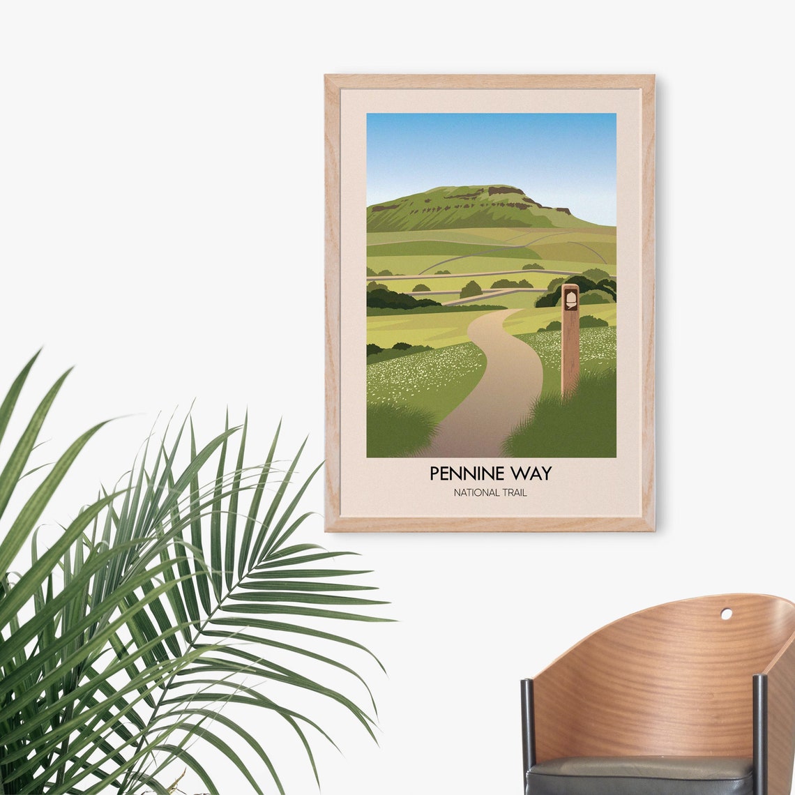 Pennine Way National Trail Yorkshire Dales Hiking Travel Poster - Image 2