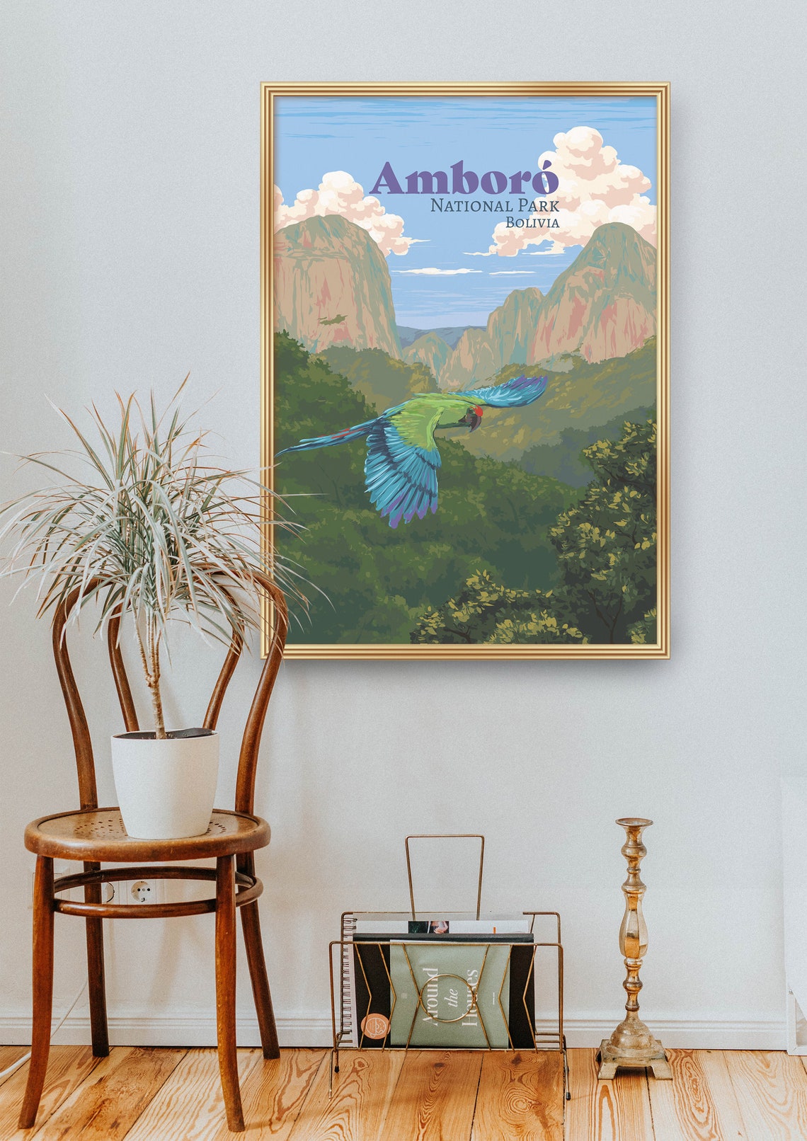 Amboro National Park Bolivia Macaw Jungle Canyon Flight Poster - Image 2
