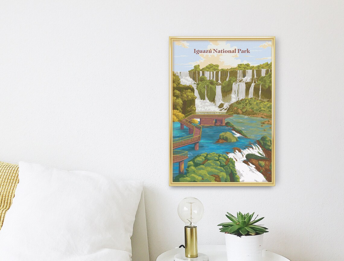 Iguazu National Park Travel Poster, Argentina Falls - Image 3