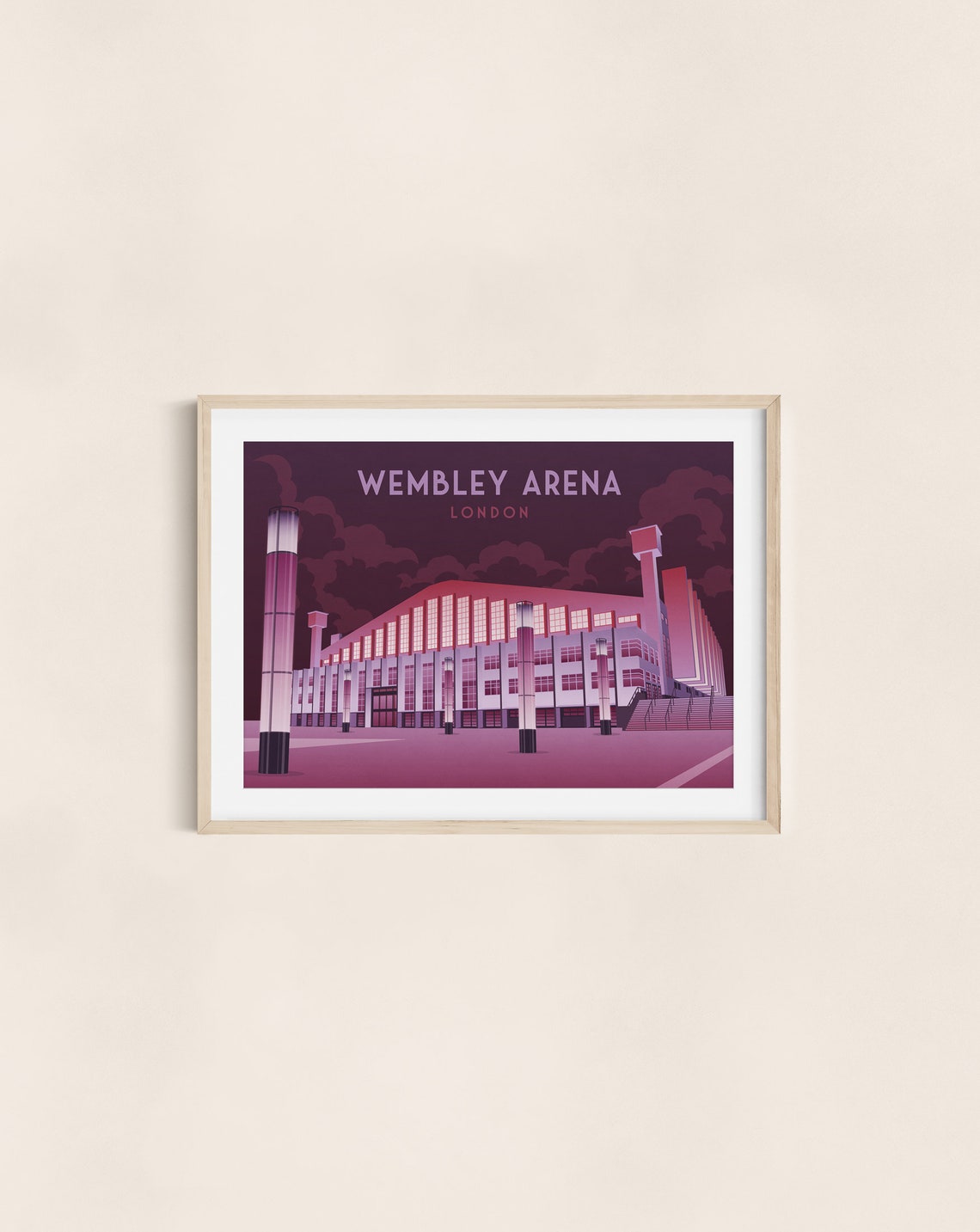 Wembley Arena Poster Music Venue Print London Travel Poster Wembley Stadium Empire Pool The Sse Arena West London Railway Poster Art - Image 3