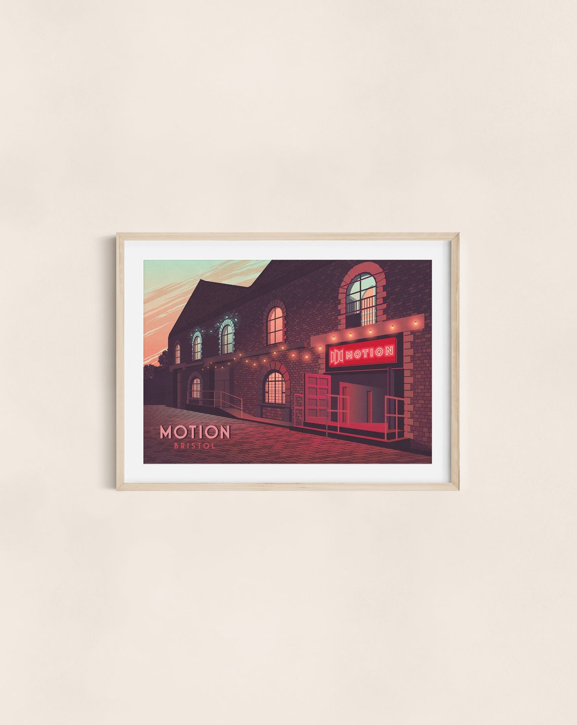 Motion Nightclub Bristol Travel Poster Architecture Print Avon Street River Avon Bristol Wall Art Lakota Thekla Dance Music Festival - Image 3