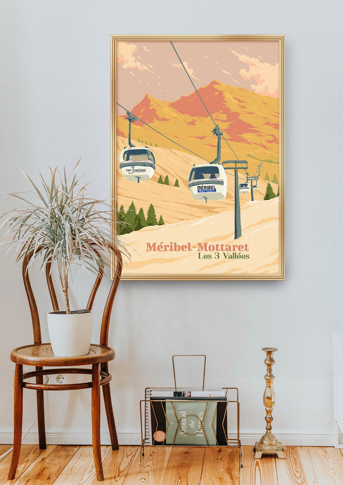Méribel Mottaret Vintage French Alps Travel Poster - Image 2