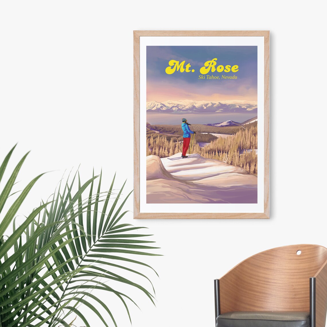Mount Rose Ski Tahoe Vintage Ski Resort Art Print - Image 3