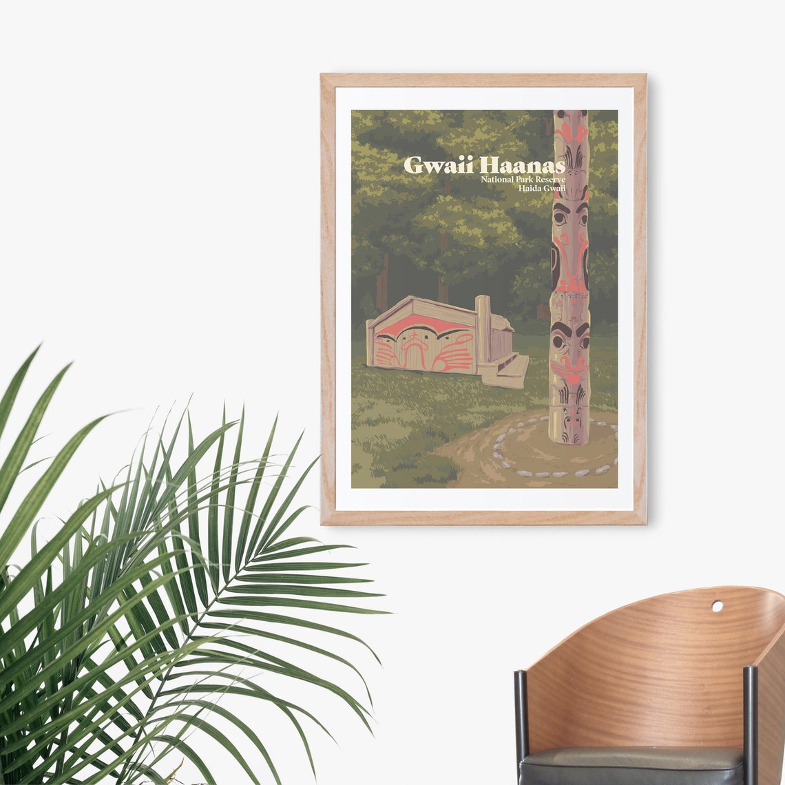 Gwaii Haanas National Park Reserve Haida Totem Pole Travel Poster - Image 3