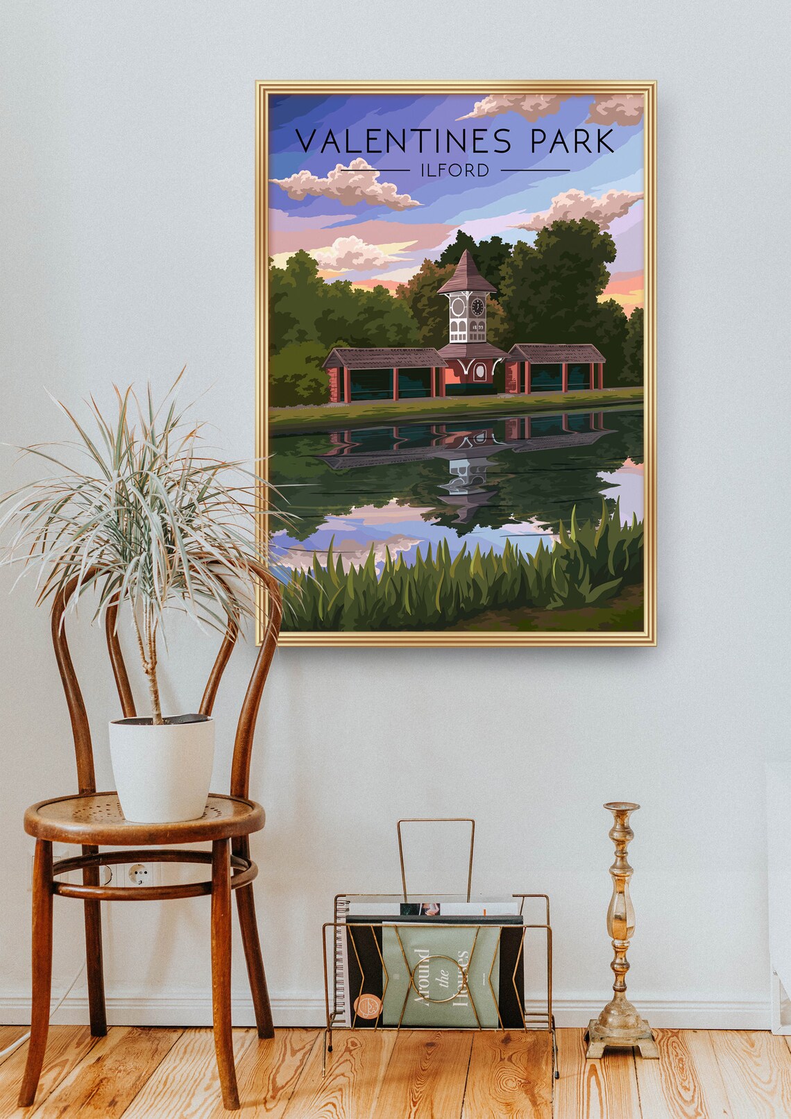 Valentines Park London Travel Poster, Redbridge Art Print - Image 2