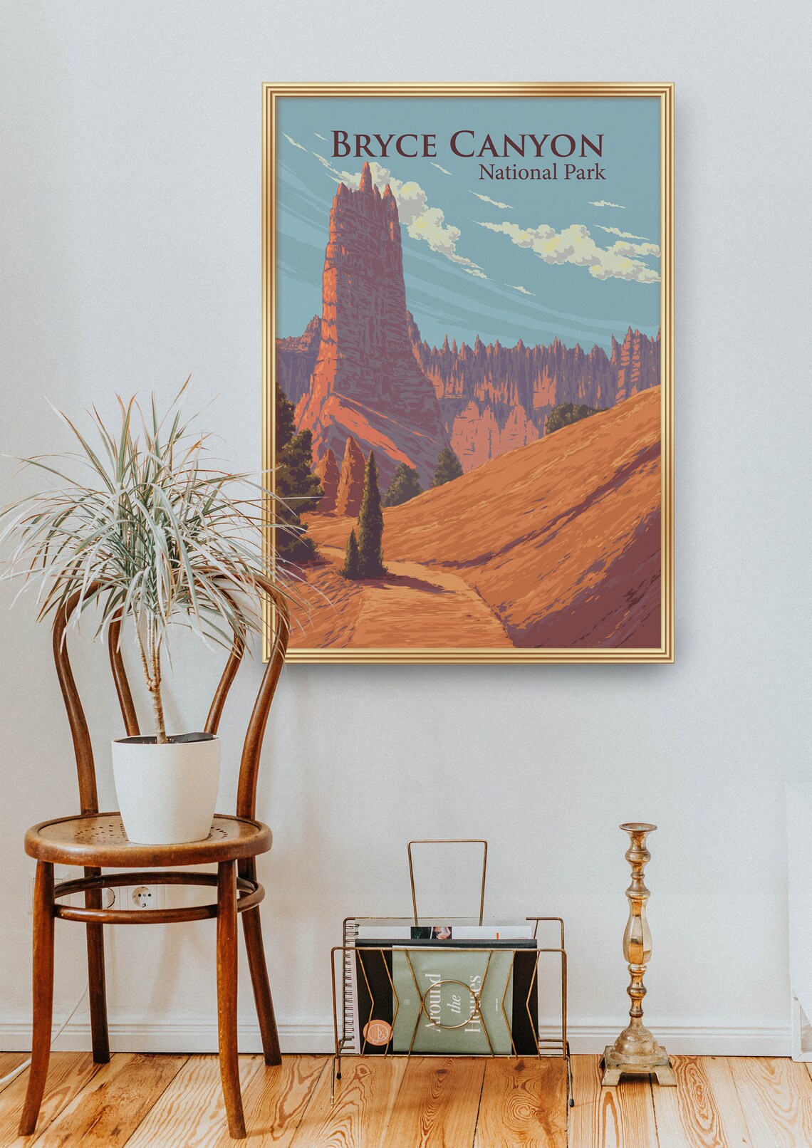 Bryce Canyon National Park Poster Utah Usa Travel Poster Vintage Travel Print Framed Print Wall Art Hoodoos Amphitheater Retro Gift - Image 2