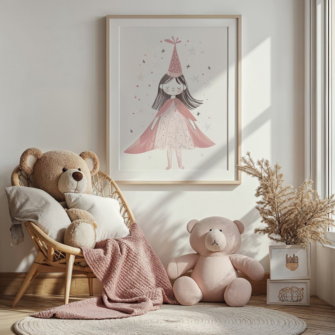 Birthday Party Girl Nursery Art Print, Kids Bedroom - Image 2