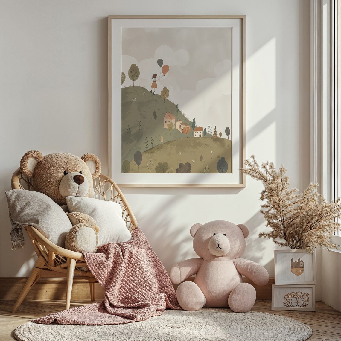 Girl With Balloons Nursery Poster, Kids Wall Art - Image 4