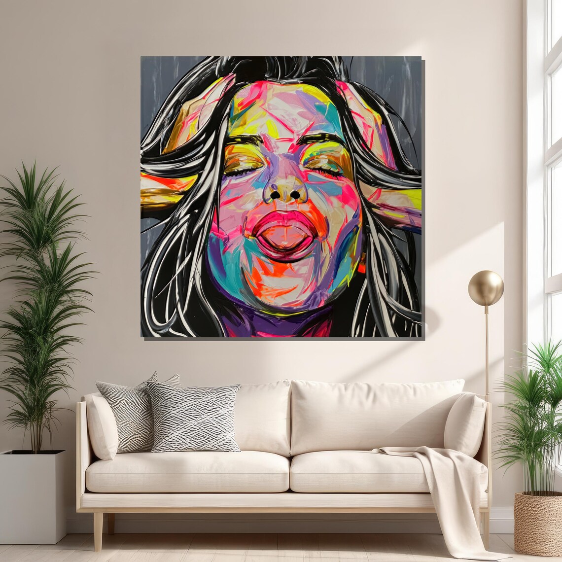 Vibrant Pop Art Woman, Contemporary Art Print - Image 2