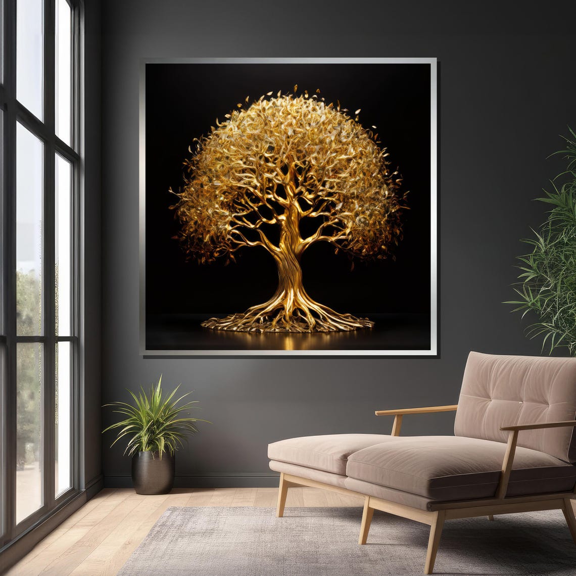Golden Tree Of Life Wall Art Print - Image 4